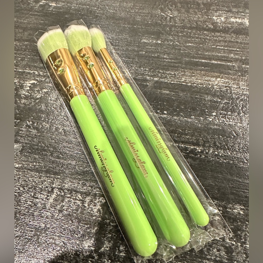 Slmissglam 3pcs Green Brush Set